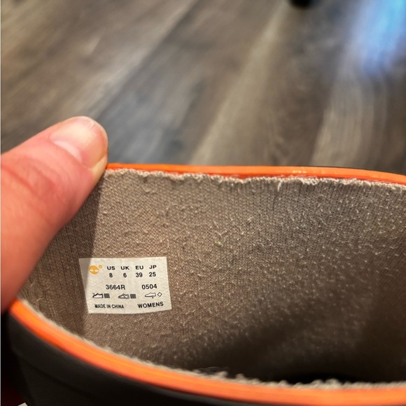 Timberland women’s ' Orange Waterproof Boots size 8 fall winter durable bright - Picture 5 of 14